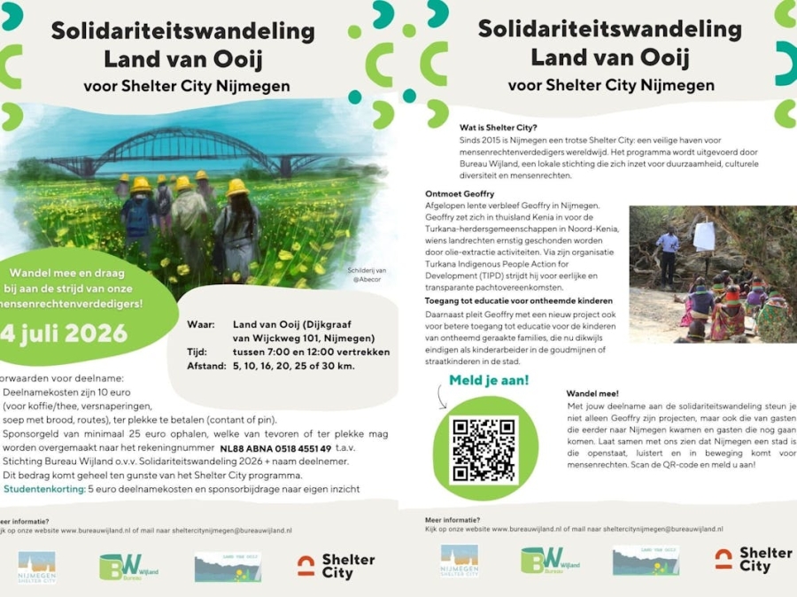 Solidariteitswandeling in Nijmegen voor mensenrechtenstrijders