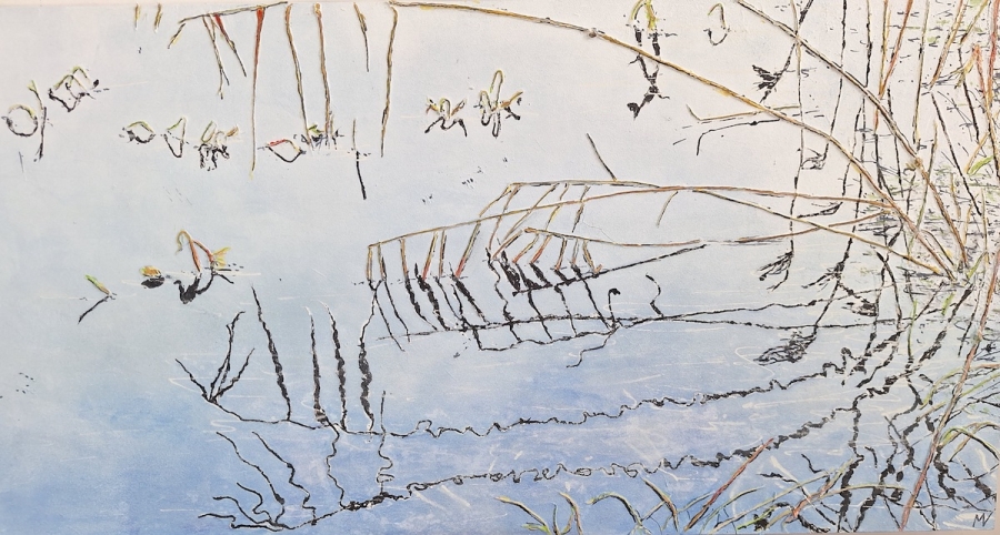 Expositie landschapschilderijen van Martina Vieten in Dorpsschuur Lent
