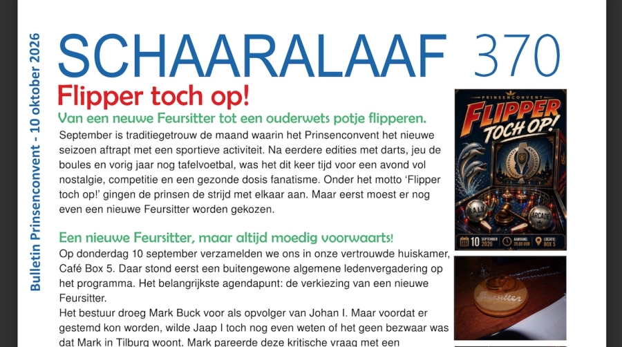 Nieuwe Schaaralaaf is uit!