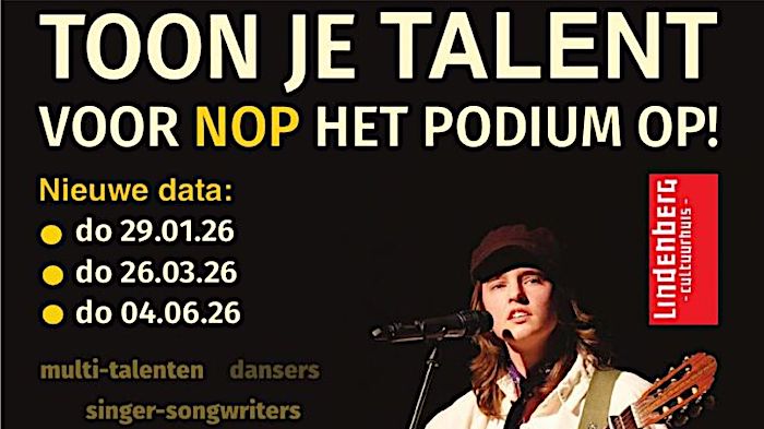 Open Podium voor enthousiaste artiesten op 29 januari